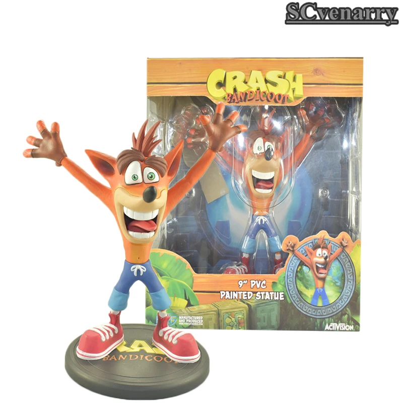 

Crash Bandicoot Action Figure Game Crash PVC Painted Statue PVC Action Figure Collectible Model Toys 20cm