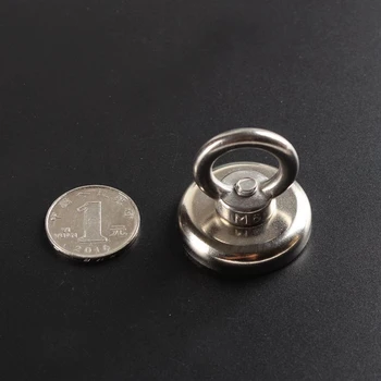 

Mounting magnet with a tapered hole that is made by neodymium magnet strong pulling force is 29 KGS the dia is 36mm and 2PCS/lot