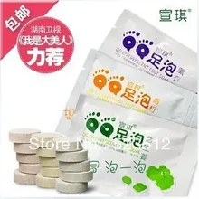 100 упаковок/партия Китайский Спа Уход за ногами Замачивание для удаления запаха