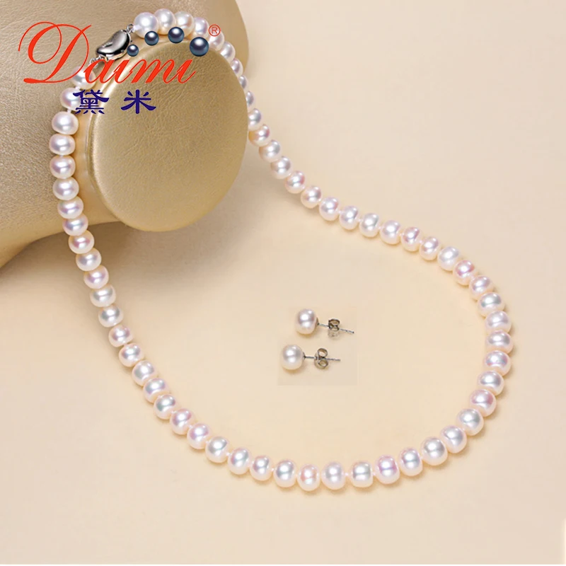 DAIMI жемчужные Ювелирные наборы ожерелье серьги жемчужные наборы для женщин вечерние ювелирные изделия Свадебные украшения