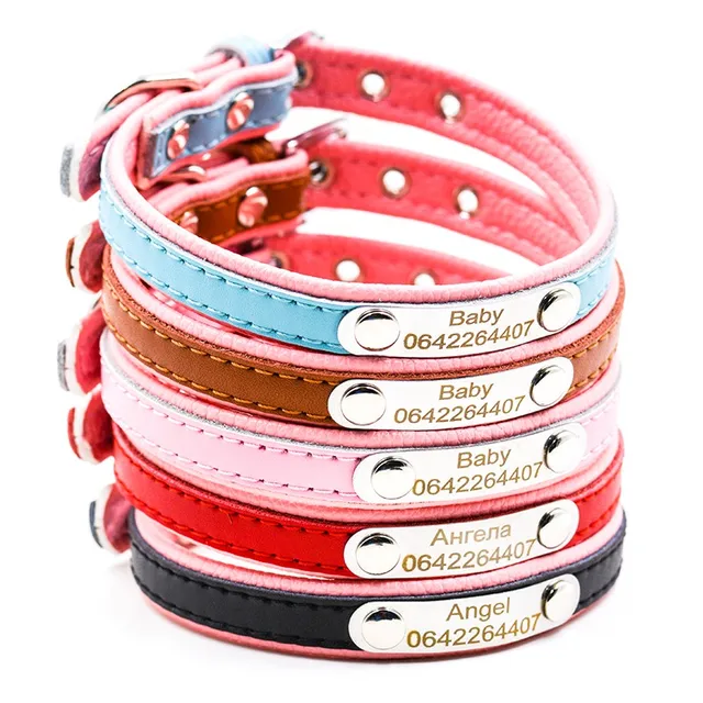 dog customized tag free engraving diy customized pet collar with
