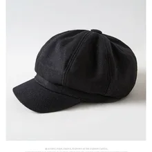 5 шт./лот 01902 новые черные твердые нормального художника для отдыха восьмиугольная шляпа для мужчин и женщин для отдыха по оптовой цене