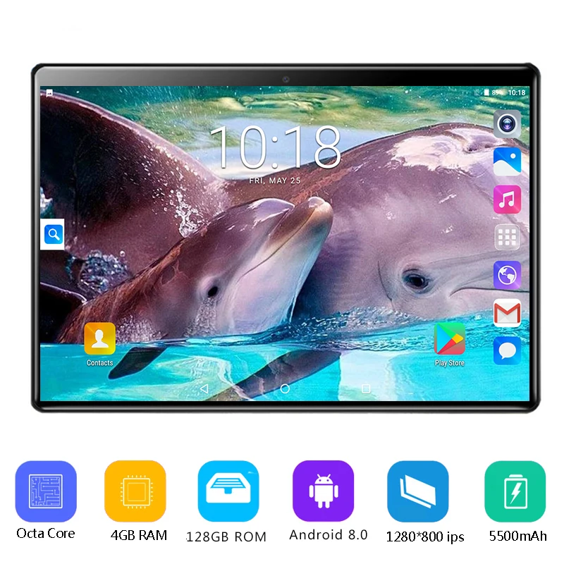 Новинка 2019 10 дюймов 3G 4G LTE планшет с восьмиядерным процессором 4 Гб ОЗУ 128 ПЗУ 1280*800
