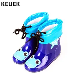 Модная детская обувь; непромокаемые резиновые сапоги из ПВХ для мальчиков и девочек; детская обувь с героями мультфильмов; нескользящая