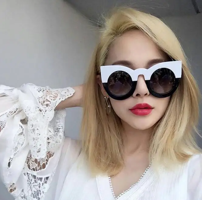

2017 new fashion Women Acetate Frame Female Oversize Cat Eye Glasses Brand Design Vintage Sun glasses