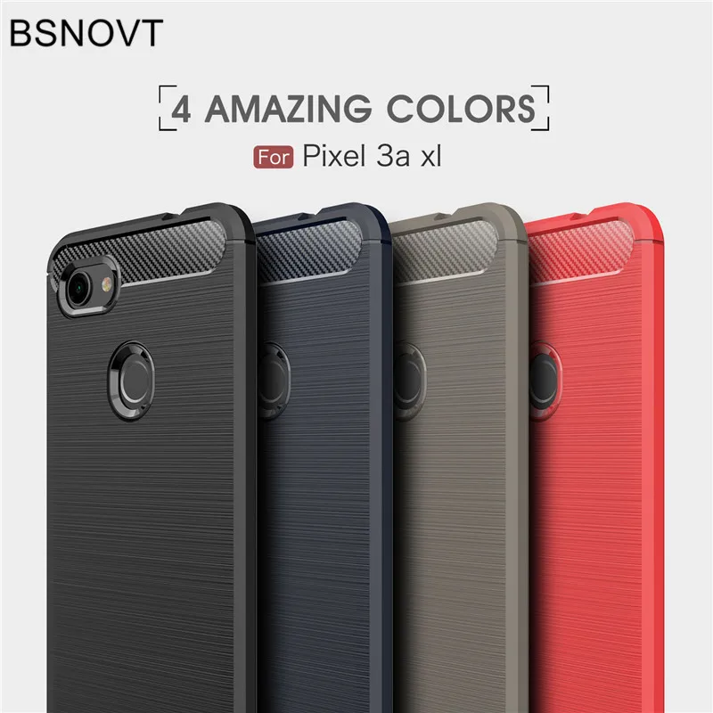 BSNOVT For Case Google Pixel 3a Cover Shockproof Silicone Brushed Bumper Phone Funda G020A G020E Coque |