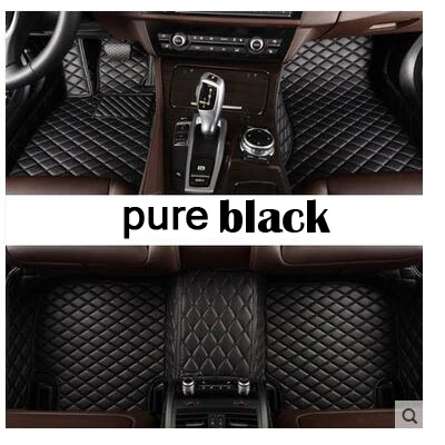 Индивидуальные автомобильный коврик для Skoda Superb B8 B6 B5 2 3 Octavia Rapid spaceback Kodiaq идеально подходит для любых погодных роскошный ковер - Название цвета: pure black