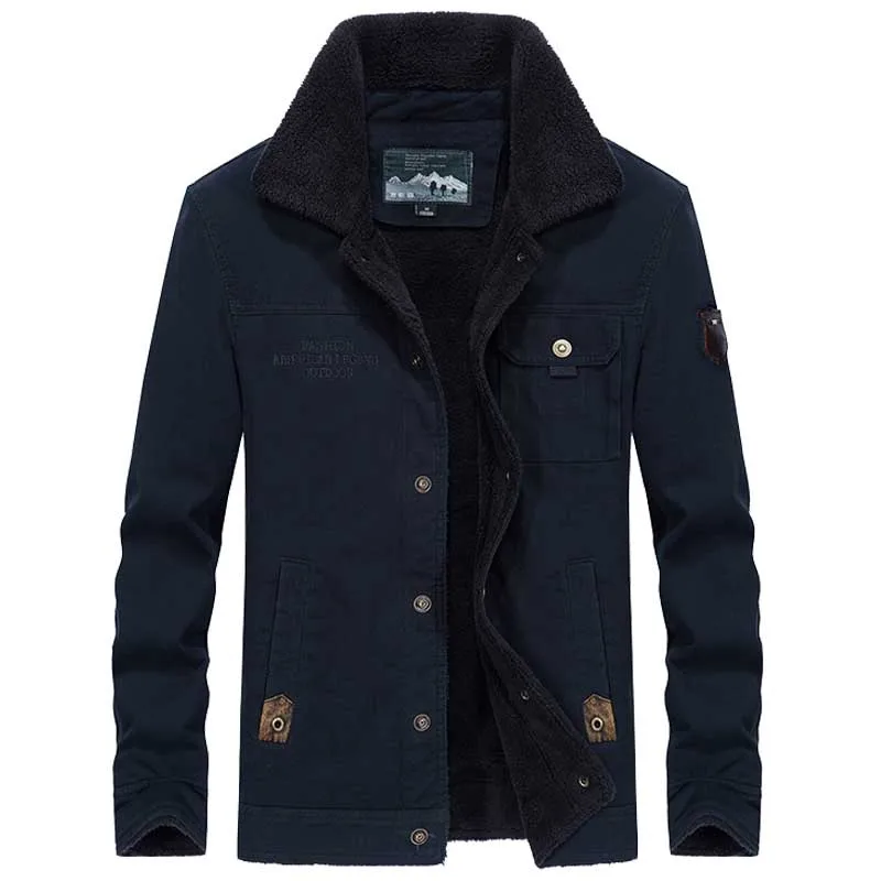 Parka Coton Plus Vêtements Épaissir kaki Nouveau Occasionnel Vestes Green La Taille army Manteaux Au Velours Lâche Black Blue Garder Style Homme Polaire Hommes Chaud Hiver Militaire TF1J35lucK
