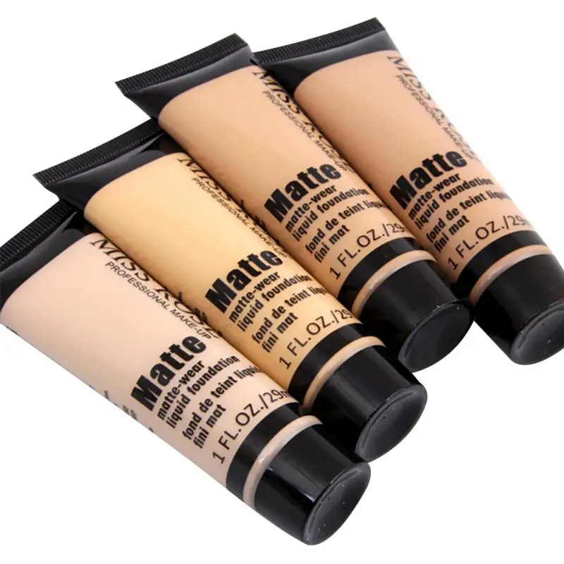 

MISS ROSE Matte Liquid Foundation Bright Colors Sunblock Highlighter Concealer Long Lasting Waterproof Oil Control Foundation