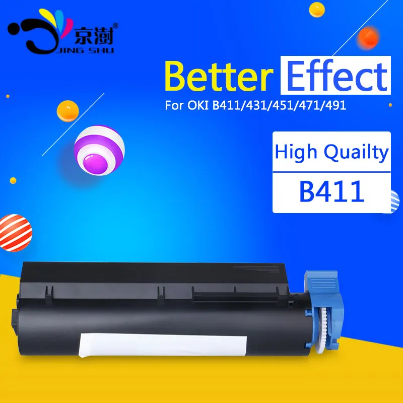 2pcs Jingshu Compatible Toner Cartridge B411 replacement for OKI B431 MB461 MB471 MB491 printer with chip | Компьютеры и офис