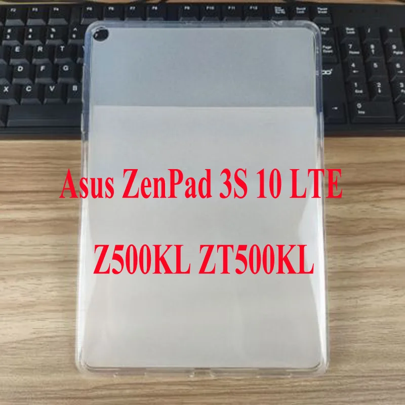 TPU Тонкий чехол из искусственной кожи для Asus ZenPad Z10 ZT500KL Funda, умный чехол-подставка для Asus ZenPad 3S 10 LTE Z500KL 9,7 дюймов, Чехол+ пленка+ ручка - Цвет: TPU