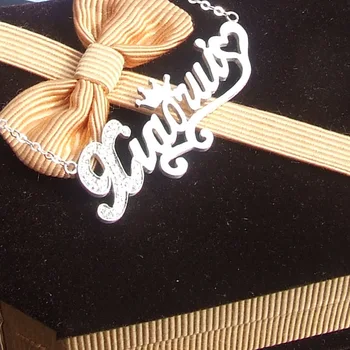 

Sterling silver letter necklace custom-made birthday gift necklace DIY necklace pendant according to your name