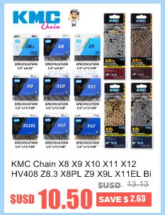 Sale KMC X8/X9/X10/X11/ EPT Chain 116 links, 8/9/10/11 speed Silver Prevent rust Extra Light double mtb road bike bicycle chain 4