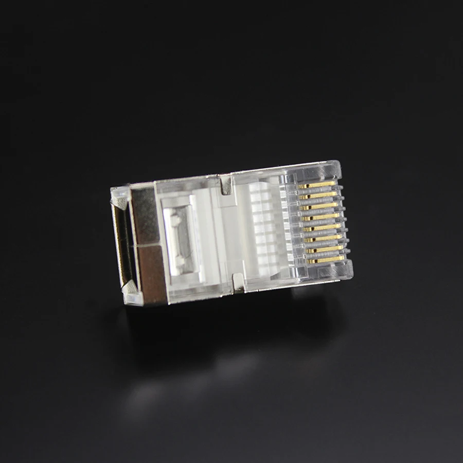 xintylink 50pcs rj45 connector cat6 shielded network connectors rj45 plug 8p8c terminals for stp ethernet Cable switches modem xintylink 50pcs rj45 connector cat6 shielded network connectors rj45 plug 8p8c terminals for stp ethernet Cable switches modem