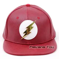 DC Comics флэш-Snapback Кепки кожа Бейсбол шапка для Для мужчин модные Повседневное Bboy хип-хоп Кепки s