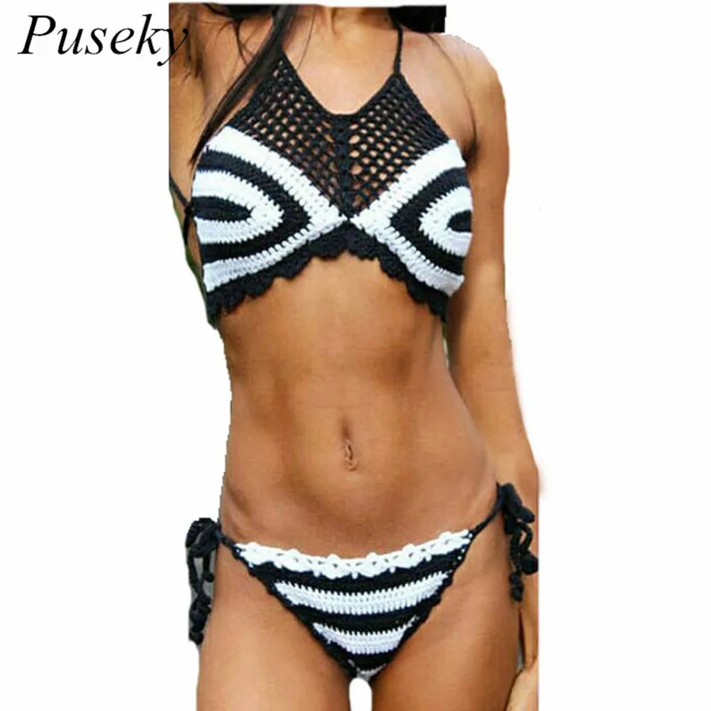 

2018 New New Hot Knitting Bikini Brazilian Biquini Swimsuits Push Up Swimwear Women Sexy Bikinis Set Swim suit maillot de ba