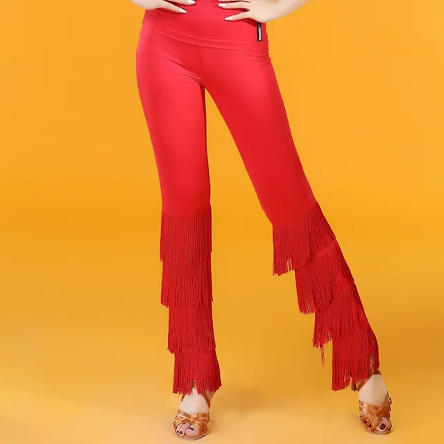 Buy Ballroom Latin Dance Pants Wear Tassel Dance Pants