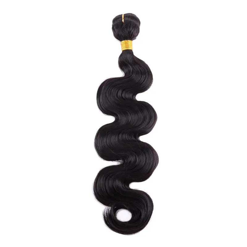 100 gram/pcs Natural black body wave hair available synthetic hair for women - Цвет: #2