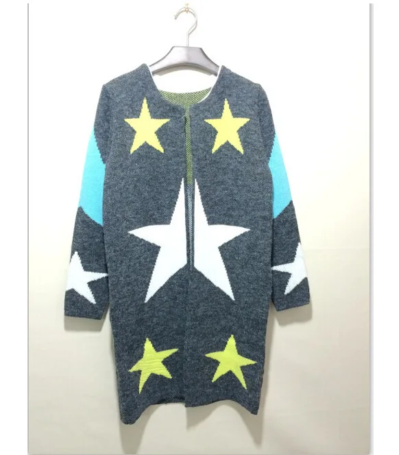 2020 длинный свитер Свободный теплый вязаный кардиган с длинным рукавом теплая