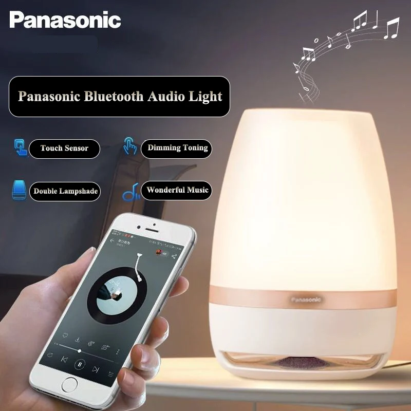 

Panasonic Speaker Touch Sensor Bluetooth Speaker Light Remote Control Wireless LED Night Light Smart Music Table Lamp