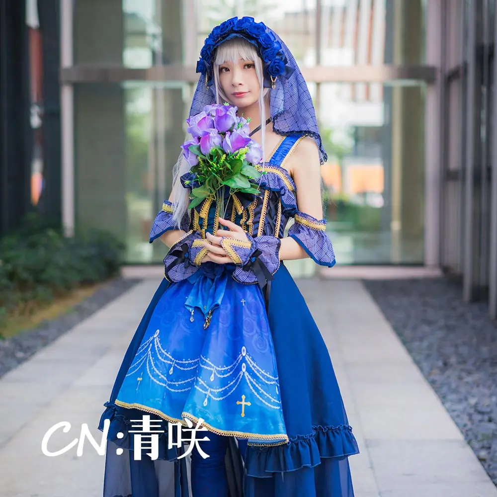 CGCOS Бесплатная доставка костюм для косплея Bang Dream! Roselia 4th одно ONENESS Minato Yukina платье