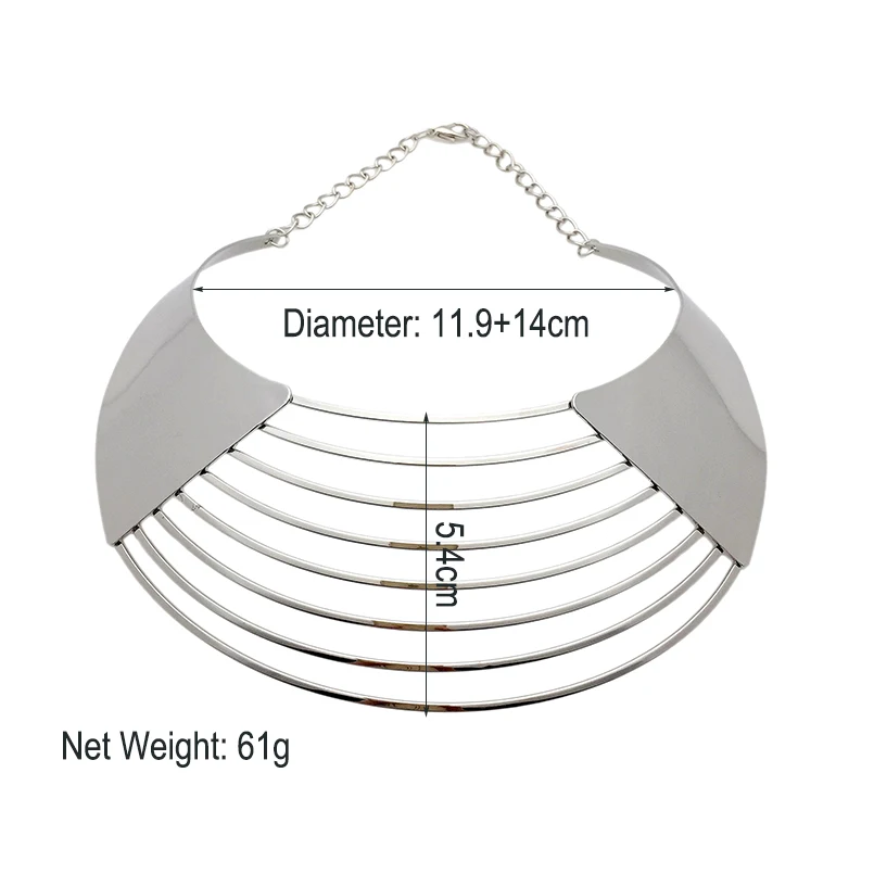 Панк многослойное полое большое крученое металлическое ожерелье из сплава колье ожерелье s для женщин модное ювелирное изделие нагрудный воротник массивное ожерелье UKMOC