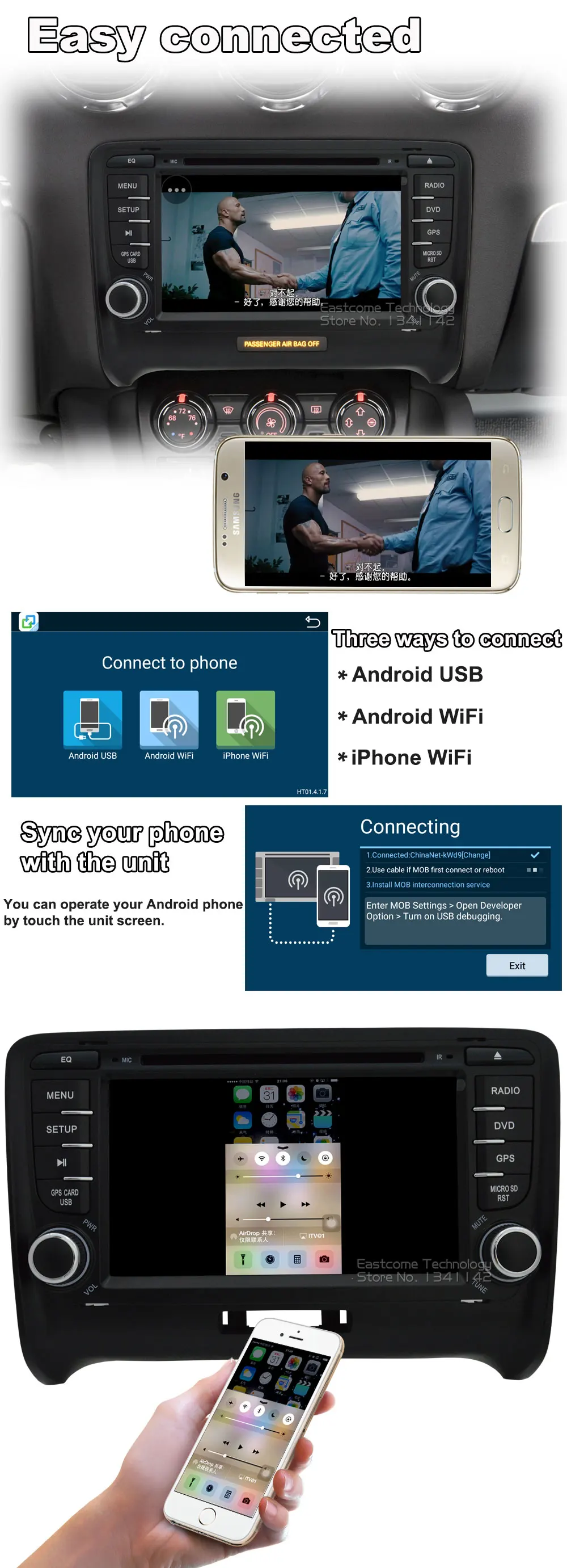 Perfect Octa Core 8 Core Android 6.0 Car DVD Player For AUDI TT 2006 2007 2008 2009 2010 2011 2012 2013 With GPS Navigation Bluetooth 12