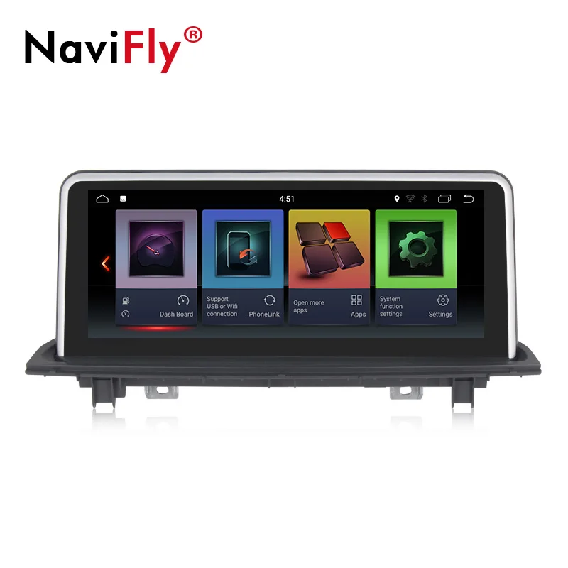 Flash Deal Navifly android Car Multimedia player Autoradio Car Radio Audio For BMW X1 F48 2016 2017 Original car NBT system with IPS screen 5