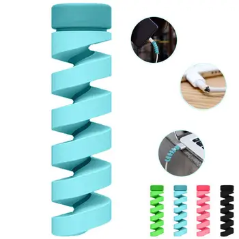 

4Pcs/Set Spiral USB Data Charging Cable Earphone Line Cord Protector Case Cover New