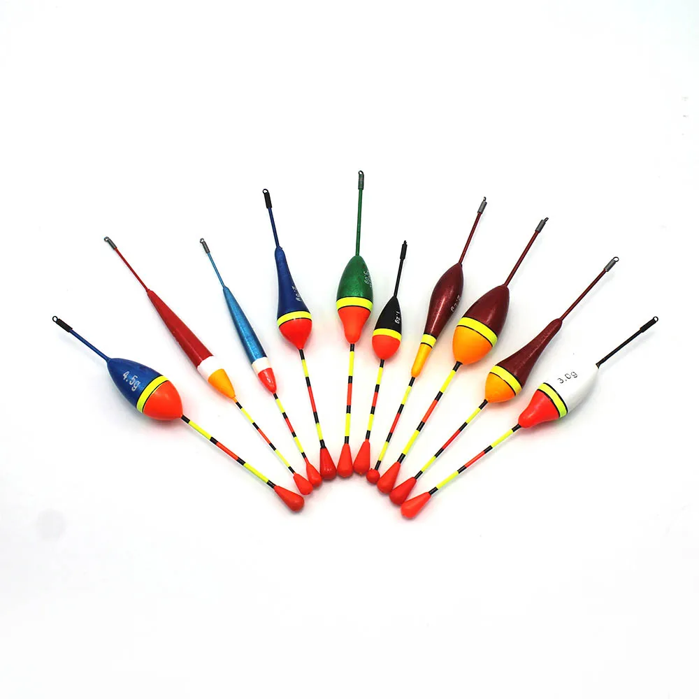 Bolsa de Pesca Tamanho da Mistura para Equipamento de Pesca Flutuador Longo Cauda Pesca Flutua Set4.5g 3.0g 2.5g 1.2g 0.8g 0.6g 100 Pçs - 10 2 Esporte e Lazer
