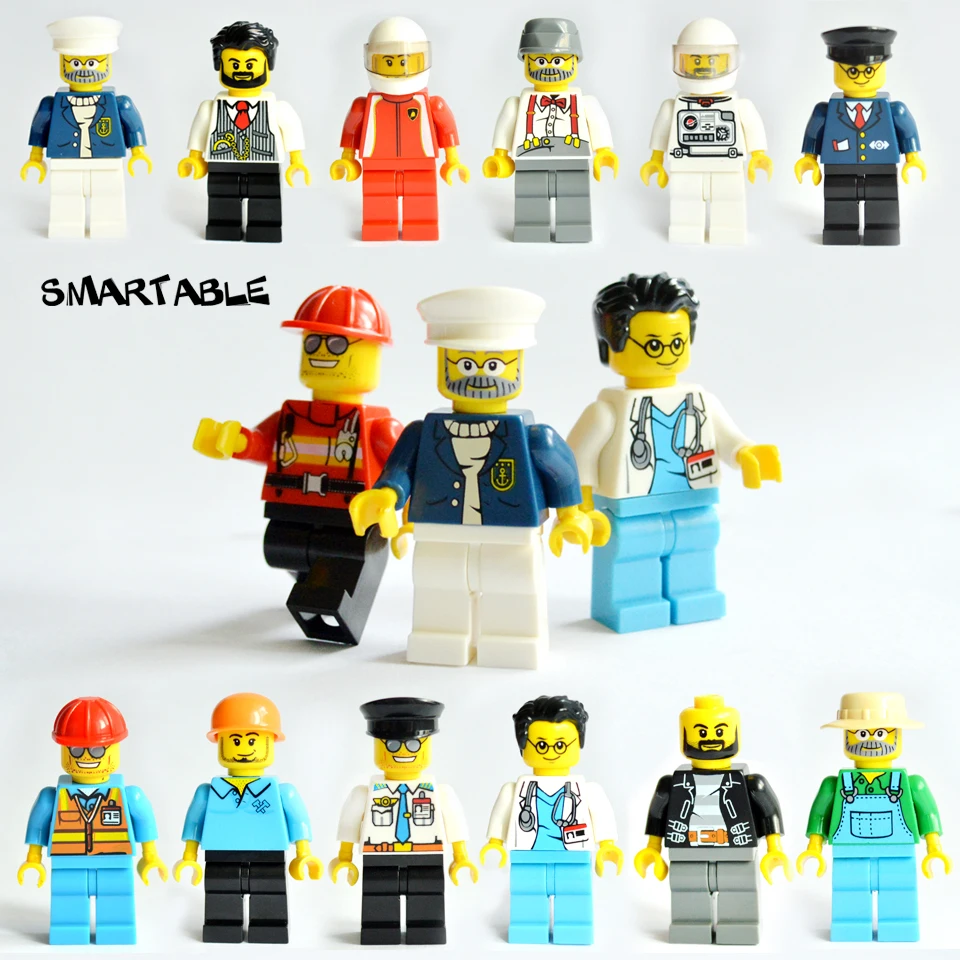 Smartable 12pcs lot Building Blocks Figures brick DIY font b toys b font Compatible Legoing Figures