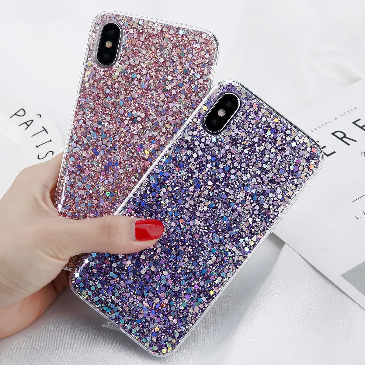 Fashion Bling Sparkle Glitter Soft Case For iPhone 5S SE X 8 7 6 6S Plus Samsung S9 S8 S7 Note8 A3 A5 A7 J3 J5 J7 2017 |