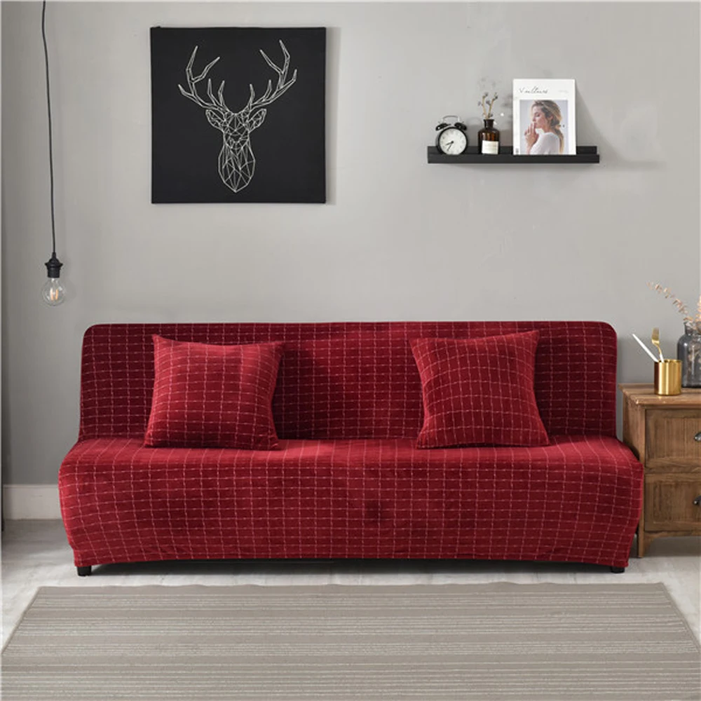 

Papa&Mima Solid color Stretch Sectional No armrests Sofa Covers Polyester and spandex fabric Soft Slipcovers Elastic Couch Cover