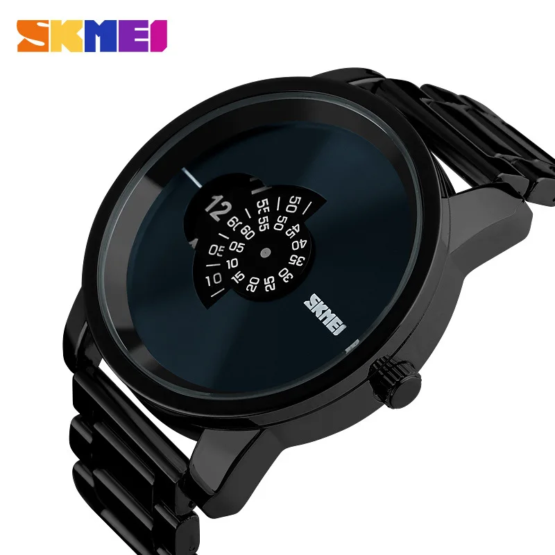 SKMEI Watches men brand luxury Waterproof sport watch Male Big Dial Simple Fashion Full steel Watch