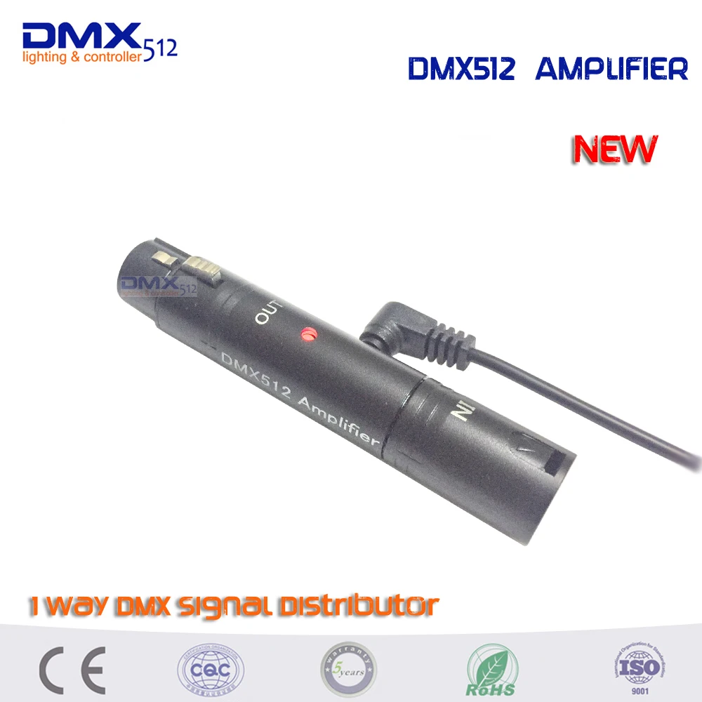 DHL Бесплатная доставка НОВЫЙ ГОРЯЧИЙ 8 шт. 1ch DMX Усилители домашние DMX сигнала используется для дистрибьютора продлить dmx передачи сигнала