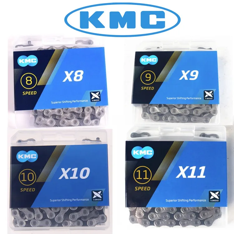 

KMC X8 X9 X10 X10 ultra light double X chain 8s 9 10 11 speed mtb road bike chain