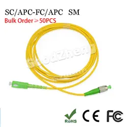 50 шт. Лот 1 м/1,5 м/3 м 2,0 мм SC/APC-FC/APC SIMPLEX 9/125 волокна патч-корд соединительный кабель patch cord одномодовый