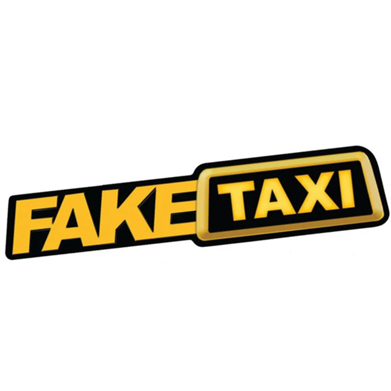2Pcs FAKE TAXI Car Sticker Decal Emblem Self Adhesive Vinyl Stickers for Car Van M8617