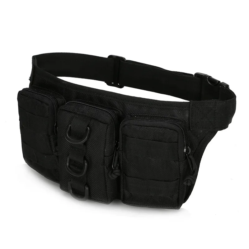 

Outdoor Sports Storage Triple Pockets Multifunctional Tactical Bag Outdoor Pouch Waist Bag Molle System