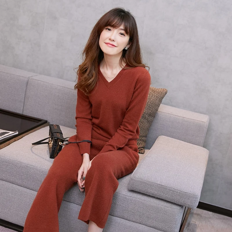 

Womem's Sweaters and Pullovers 100% Cashmere Knitting Jumpers Vneck Woman Winter New Pure Pashmina Woman Standard Clothes Tops