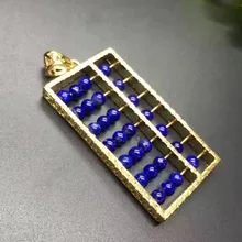 Натуральный изысканный Лапис лазурит маленький Абакус кулон Абакус кольцо из золота миллионов имеют удачу каждый день в fina