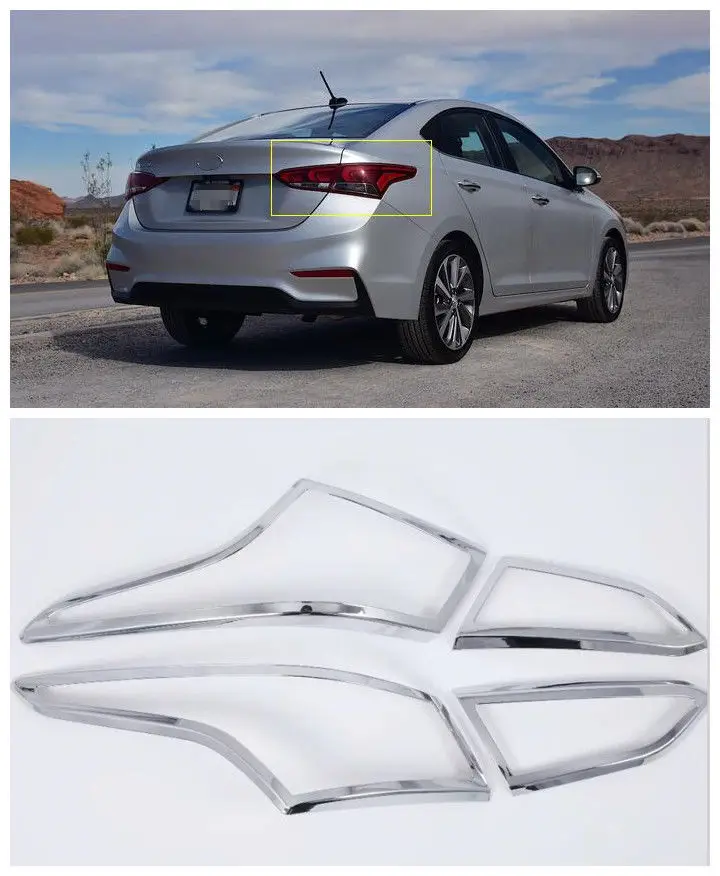 For Hyundai Accent Solaris Verna 2018 2019 Car accessories ABS Rear