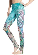 Sexy Yoga Leggings Elastic Slim Hip Women Lady Pants Sea Horse Running Sports Fitness Trousers Tights Quick-drying Breathable