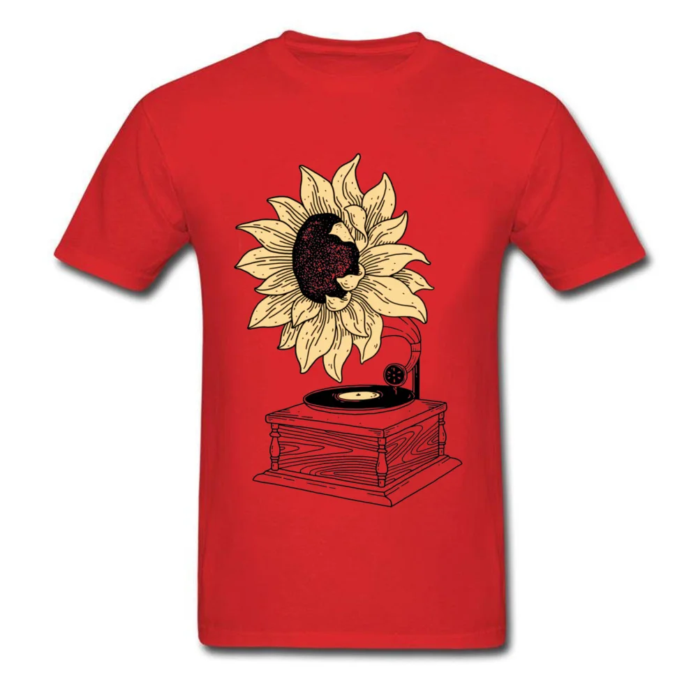 Singing in the sun 2385 Custom Tops Shirts Short Sleeve for Men 100% Cotton Summer Fall O-Neck T Shirt Normal T-Shirt Cute Singing in the sun 2385 red