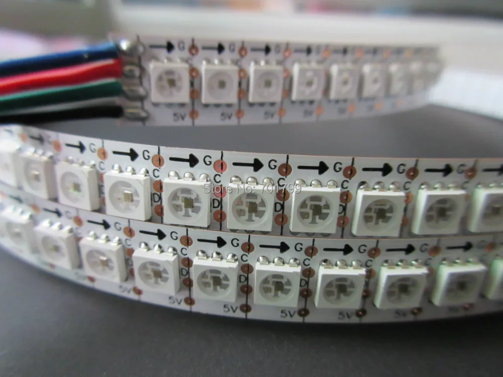 Светодиодный pixel srip IP33 144 шт. 1 м 5 в пост. Тока APA102C led/m пикселей белая печатная плата