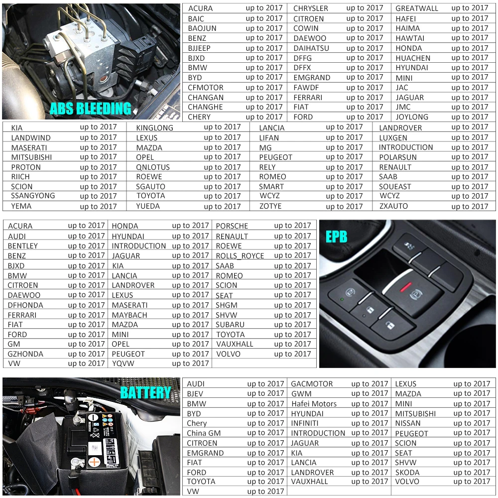 Vpecker Малайзия E1 OBD 2 считыватель кодов для Proton Perodua Автомобильный сканер 8 дюймов планшет полная система сброса масла ABS SRS