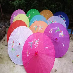 Лидер продаж, 50 шт./партия, цветной ручной росписью цветы, свадебная шелковая ткань, китайский зонтик для свадьбы, вечерние lin2622