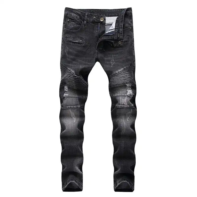 mens biker moto jeans