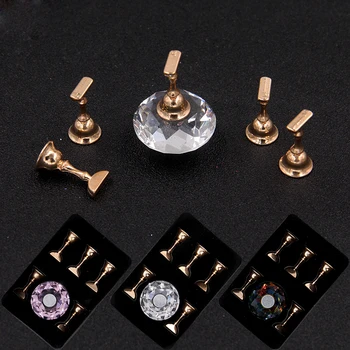 

Magnetic False Nail Tips Practice Stand Brace Set Base Rhinestone Holder Showing Shelf Crystal Manicure Support Brace ToolA00225