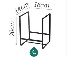 Сушилка для посуды, сушилка для тарелок, кухонная чаша, чашки, кружка, органайзер, Cucina, держатель, черный, белый цвет, железная полка для хранения, полка для ножей, организация - Цвет: C Big